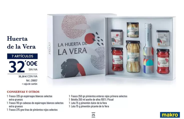 Oferta de Huerta De La Vera - Conservas Y Otros por 32€ en Makro