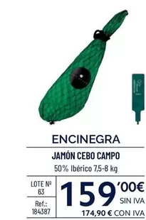 Oferta de Encinegra - Jamon Cebo Campo por 159€ en Makro