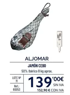 Oferta de Aljomar - Jamon Cebo por 139€ en Makro