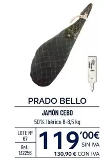 Oferta de Prado Bello - Jamon Cebo por 119€ en Makro