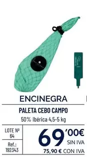 Oferta de Encinegra -  Paleta Cebo Campo por 69€ en Makro