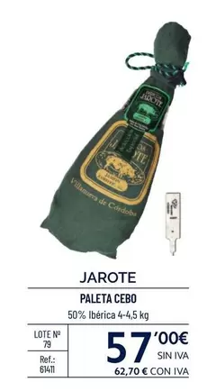 Oferta de Jarote - Paleta Cebo por 57€ en Makro