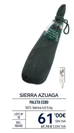 Oferta de Sierra de Azuaga - Paleta Cebo por 61€ en Makro