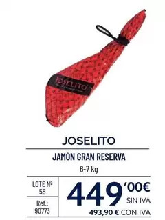 Oferta de Joselito - Jamon Gran Reserva por 449€ en Makro