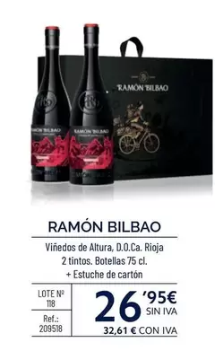 Oferta de Ramón Bilbao - Vinedos De Altura D.O.Ca. Rioja por 26,95€ en Makro