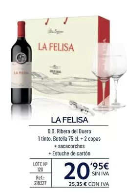 Oferta de La Felisa - D.O. Ribera Del Duero por 20,95€ en Makro