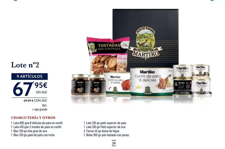 Oferta de Martiko - Lote N'2 Charcuteria Y Otros por 67,95€ en Makro