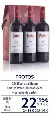 Oferta de Protos - D.O. Ribera Del Duero por 22,95€ en Makro