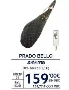 Oferta de Prado Bello - Jamon Cebo por 159€ en Makro