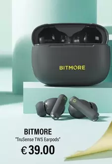 Oferta de Bitmore - "TruSense TWS Earpods"  por 39€ en Ryanair