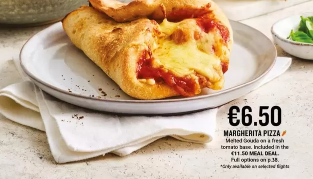 Oferta de Margherita Pizza por 6,5€ en Ryanair