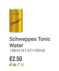 Oferta de Schweppes - Tonic Water por 2,5€ en Ryanair