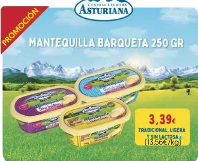 Oferta de La Asturiana - Mantequilla Barqueta por 3,39€ en Hiper Usera