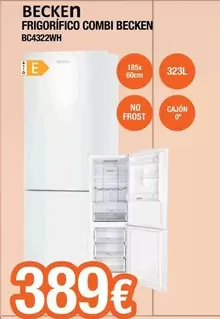 Oferta de Becken - Frigorífico Combi BC4322WH  por 389€ en Expert