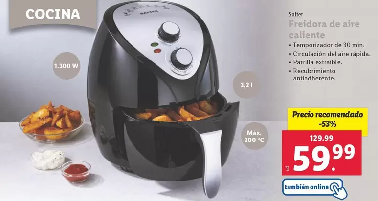 Oferta de Salter - Freidora De Aire Caliente por 59,99€ en Lidl