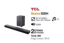 Oferta de TCL - Nueva S55h por 2,24€ en Orange