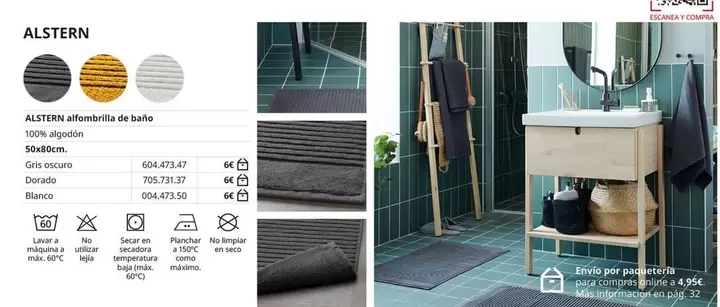 Oferta de Alstern Alfombrilla De Baño por 6€ en IKEA