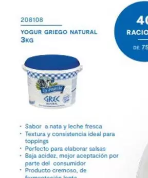 Oferta de La Fageda - Yogur Griego Natural en Gros Mercat