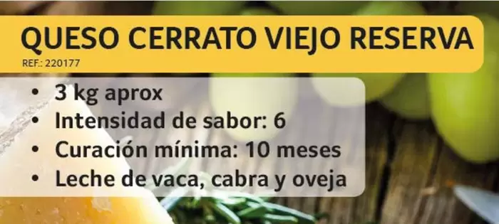 Oferta de Queso Cerrato Viejo Reserva en Gros Mercat