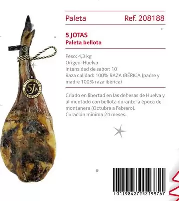 Oferta de 5 Jotas - Paleta Bellota en Gros Mercat