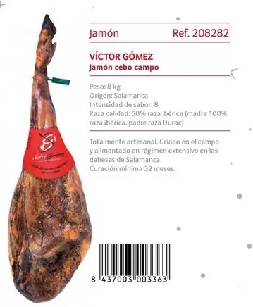 Oferta de Víctor Gómez -Jamón Cebo Campo en Gros Mercat