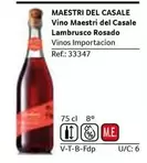 Oferta de Maestri Del Casale - Vino Lambrusco Rosado en Gros Mercat