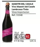 Oferta de Maestri Del Casale - Vino Lambrusco Tinto Vinos Importacion en Gros Mercat