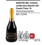 Oferta de Maestri Del Casale - Lambrusco Tinto  en Gros Mercat