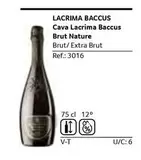 Oferta de Lacrima Baccus - Cava Brut Nature en Gros Mercat