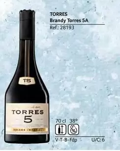 Oferta de Torres - Brandy  en Gros Mercat