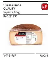 Oferta de Quality - Queso Curado en Gros Mercat