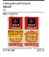 Oferta de Gallo - Caldo Pollo Bipack en Gros Mercat