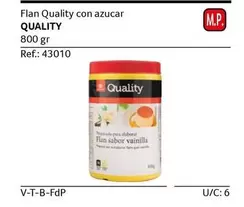 Oferta de Quality - Flan  Con Azucar en Gros Mercat