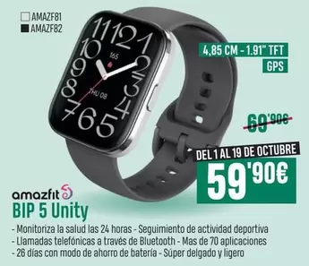 Oferta de AMAZFIT - Bip 5 Unity por 59,9€ en PCBox