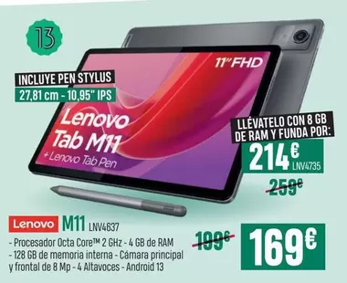 Oferta de Lenovo -   M11 por 169€ en PCBox