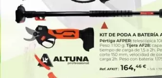 Oferta de Altuna - Kit De Poda A Bateria AFKIT por 164,46€ en Coferdroza