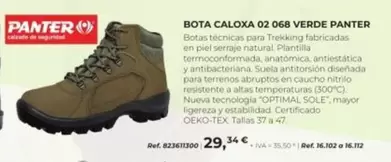 Oferta de Panter - Bota Caloxxa 02 068 Verde  por 29,34€ en Coferdroza