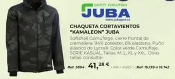 Oferta de Juba - Chaqueta Cortavientos "Kamaleon" por 41,28€ en Coferdroza