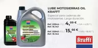 Oferta de Krafft - Lube Motosierras Oil por 15,66€ en Coferdroza