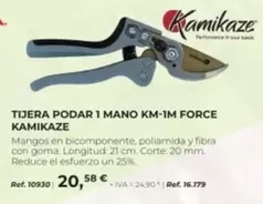 Oferta de Kamikaze - Tijera Podar 1 Mano Km-1m Force por 20,58€ en Coferdroza