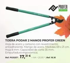 Oferta de Profer Green - Tijera Podar 2 Manos por 17,31€ en Coferdroza