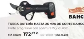 Oferta de Bahco - Tijera Batería 26 Mm De Corte por 172,73€ en Coferdroza