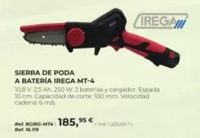 Oferta de Irega - Sierra De Poda A Batería MT-4 por 185,95€ en Coferdroza