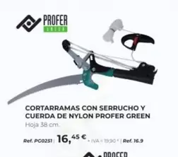 Oferta de Profer Green - Cortarramas Con Serrucho Y Cuerda De Nylon por 16,45€ en Coferdroza