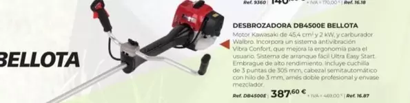 Oferta de Bellota - Desbrozadora DB4500E  por 387,6€ en Coferdroza