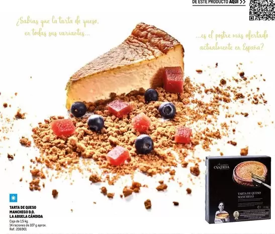 Oferta de La Abuela Candida - Tarte De Queso Manchego D.O. en Makro