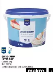 Oferta de Metro Chef - Queso Crema en Makro