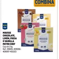 Oferta de Metro Chef - Mousse Chocolate, Limón, Fresa O Vainilla en Makro