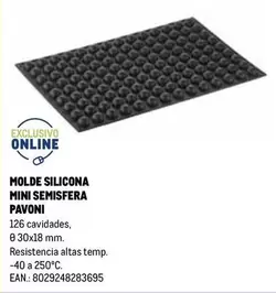 Oferta de Pavoni - Molde Silicona Mini Semisera en Makro