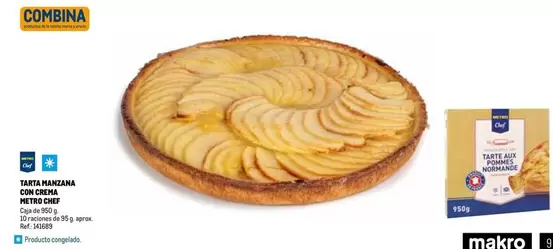 Oferta de Metro Chef - Tarte Manzana Con Crema en Makro